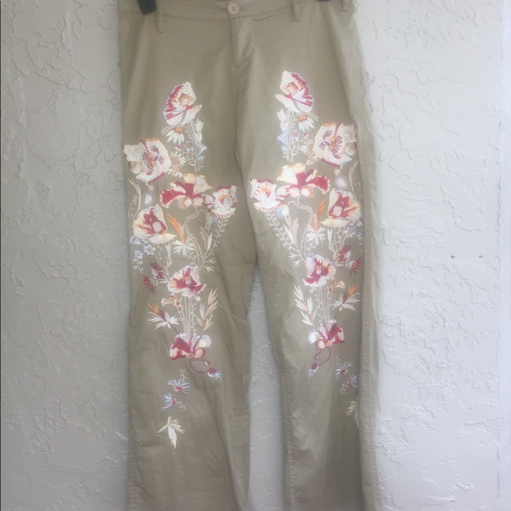 Cache women’s size 4 fit 6 embroidery olive color - Picture 3 of 8